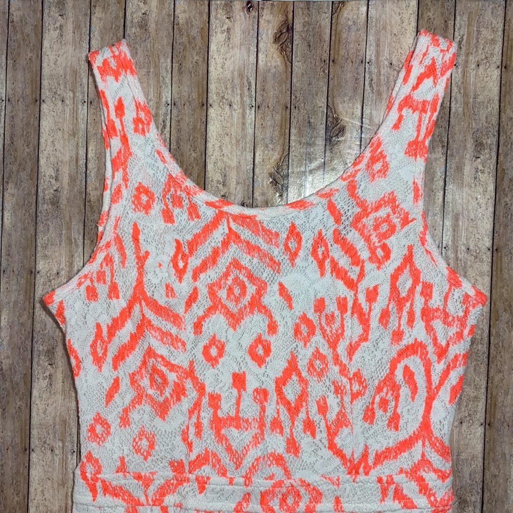 Bethany Mota Pink and White printed dress